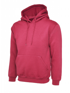 Uneek-Clothing-Classic Hooded Sweatshirt, hot pink