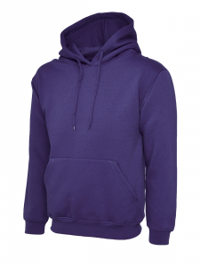 Uneek-Clothing-Classic Hooded Sweatshirt, purple