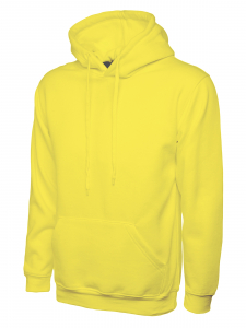 Uneek-Clothing-Classic Hooded Sweatshirt, yellow