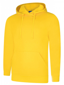 Uneek-Clothing-Deluxe Hooded Sweatshirt, yellow