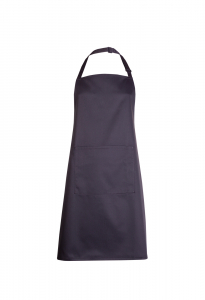 Uneek-Bib Apron with Pocket, schwarz